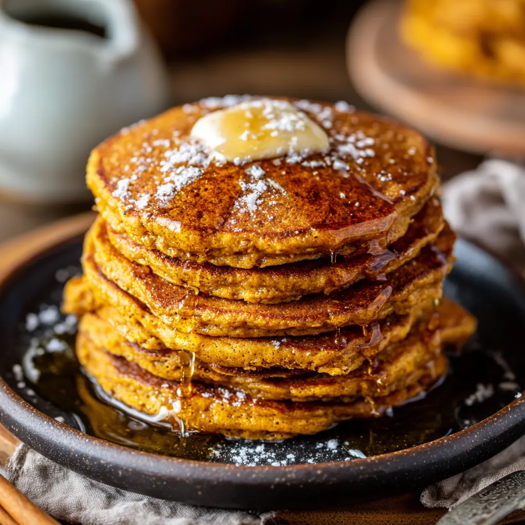Simple Vegan Pumpkin Pancakes – Fluffy, Cozy & Plant-Based 4