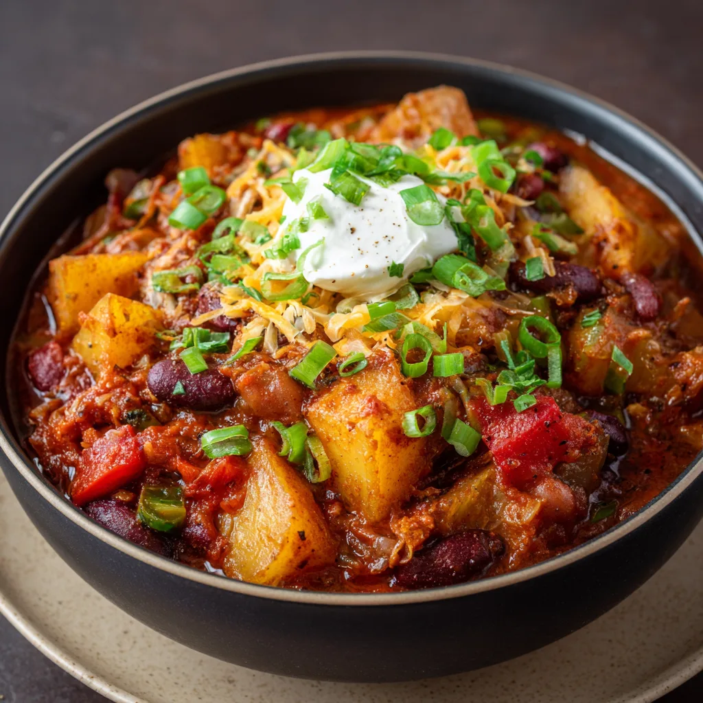 Spicy Crockpot Potatoes Chili – Hearty Slow Cooker Vegetarian Comfort Food 2