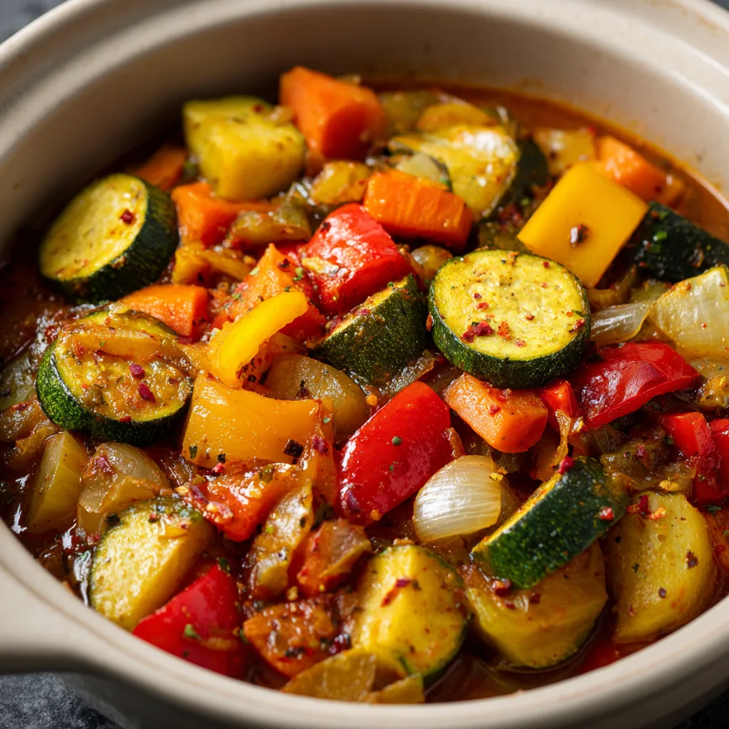 Spicy Crockpot Vegetables Casserole – Easy, Flavorful & Plant-Based 4