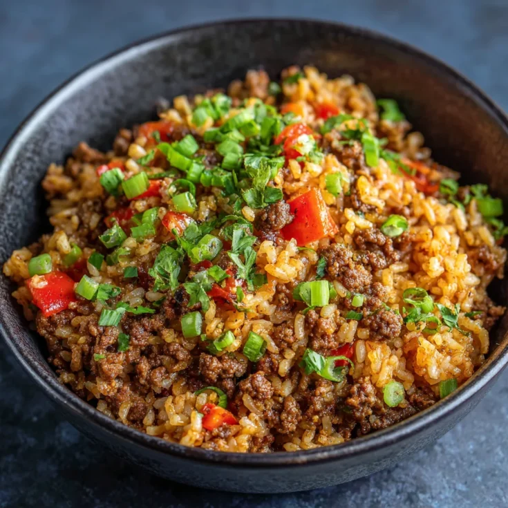 Spicy Stuffed Ground Beef Rice – Flavorful and Hearty One-Pot Meal 1