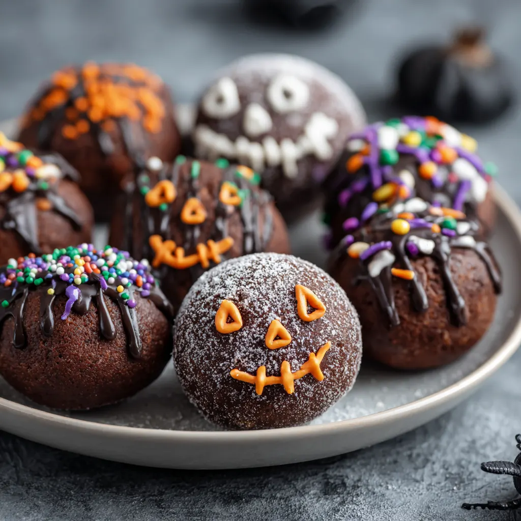 Chocolate Doughnut Holes for Halloween – Sweet, Bite-Sized Treats 2
