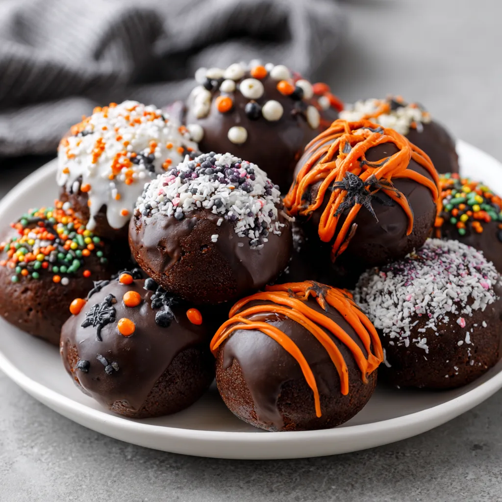 Chocolate Doughnut Holes for Halloween – Sweet, Bite-Sized Treats 3