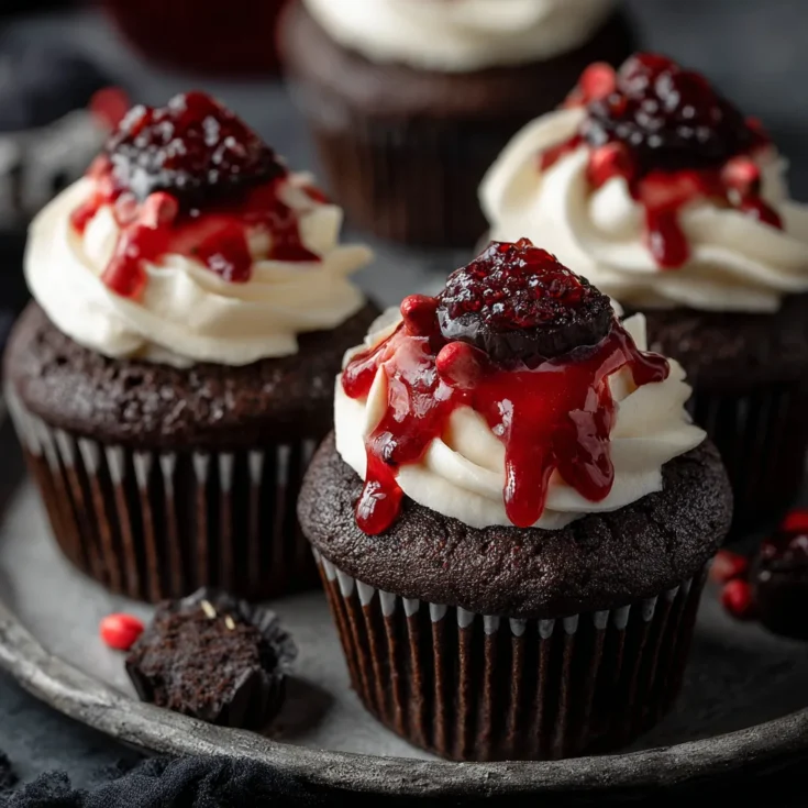 Vampire Cupcakes (Halloween) – Scary-Good Treats with a Bloody Surprise 1
