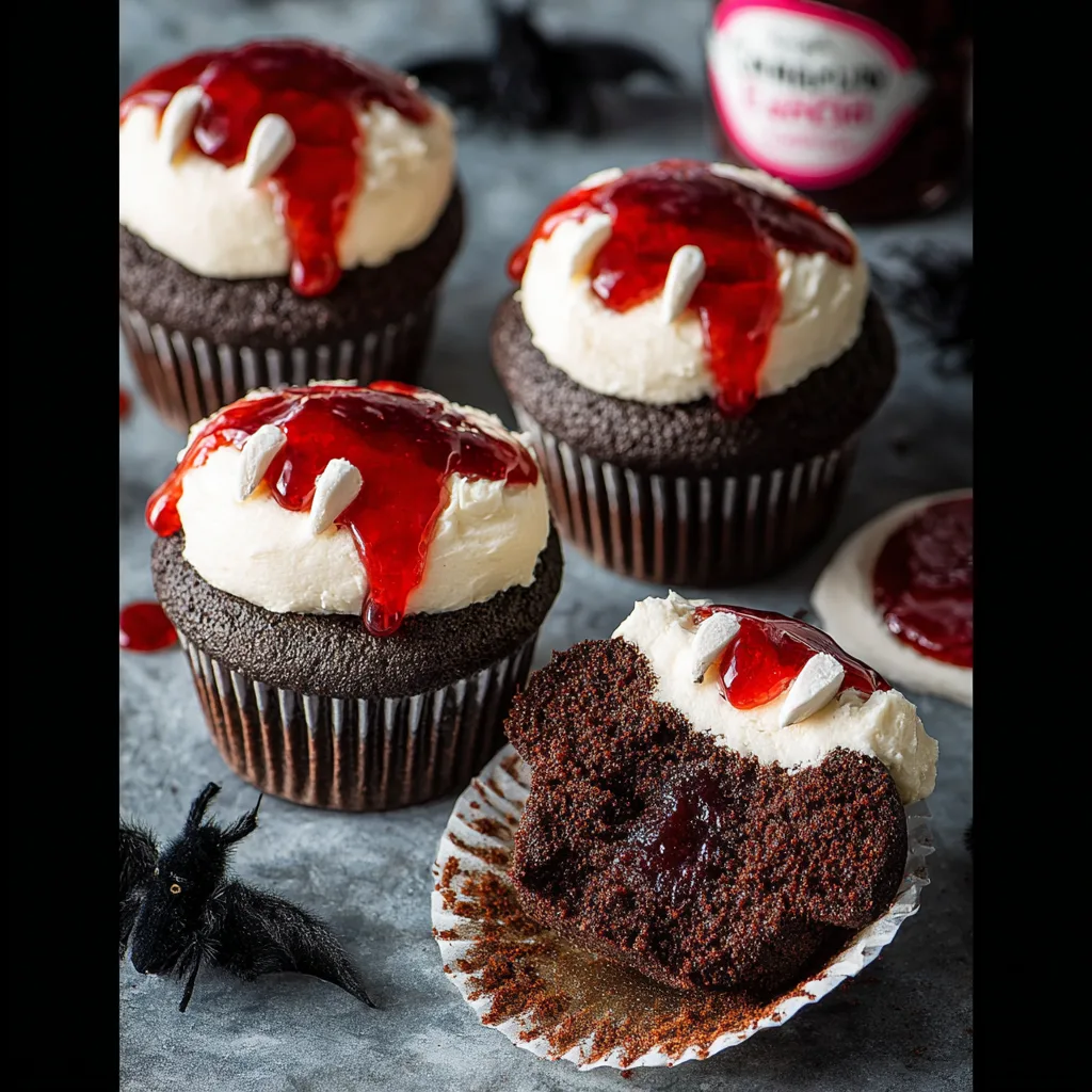 Vampire Cupcakes (Halloween) – Scary-Good Treats with a Bloody Surprise 2