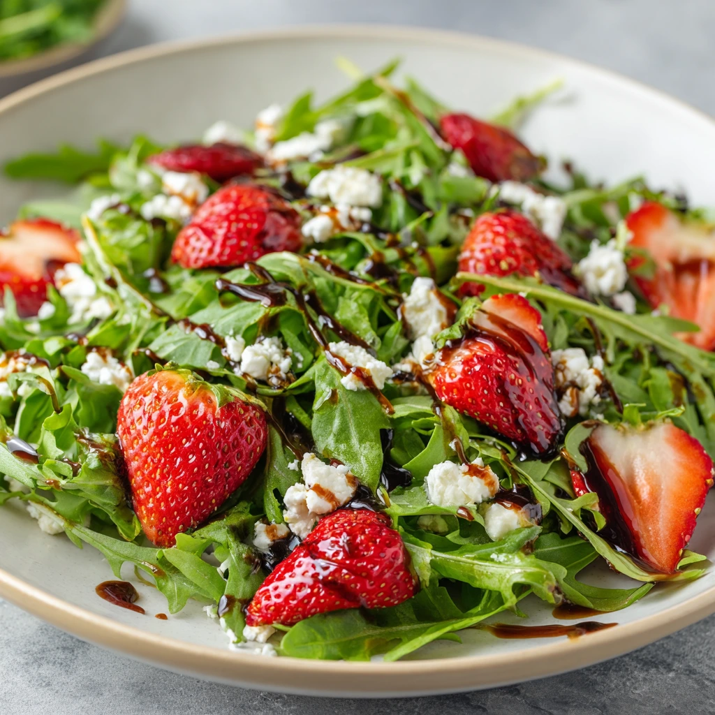Vibrant Strawberry and Arugula Salad with Creamy Feta 4