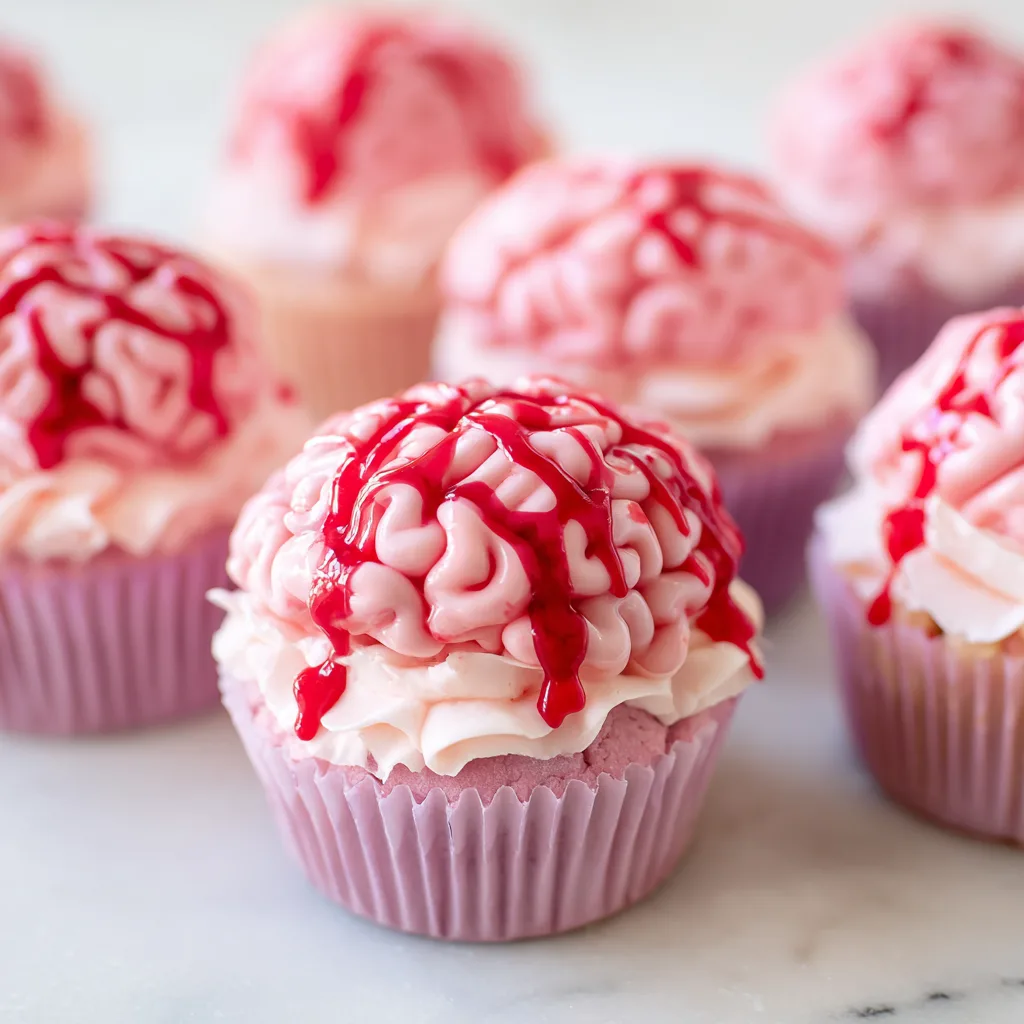 Zombie Brain Cupcakes – Creepy & Fun Halloween Dessert 2