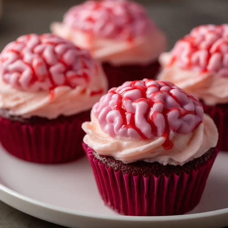 Zombie Brain Cupcakes – Creepy & Fun Halloween Dessert 1
