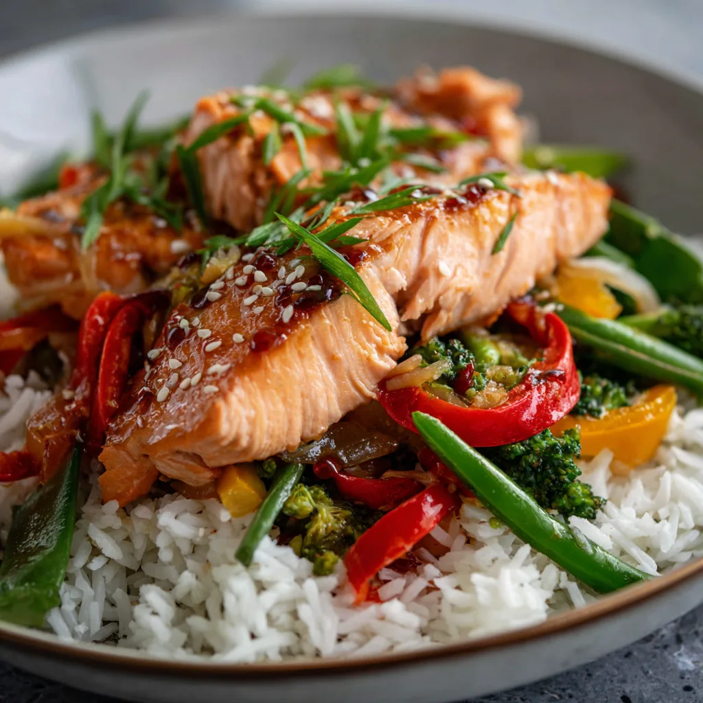 Budget Slow Cooker Salmon Stir Fry Recipe 4