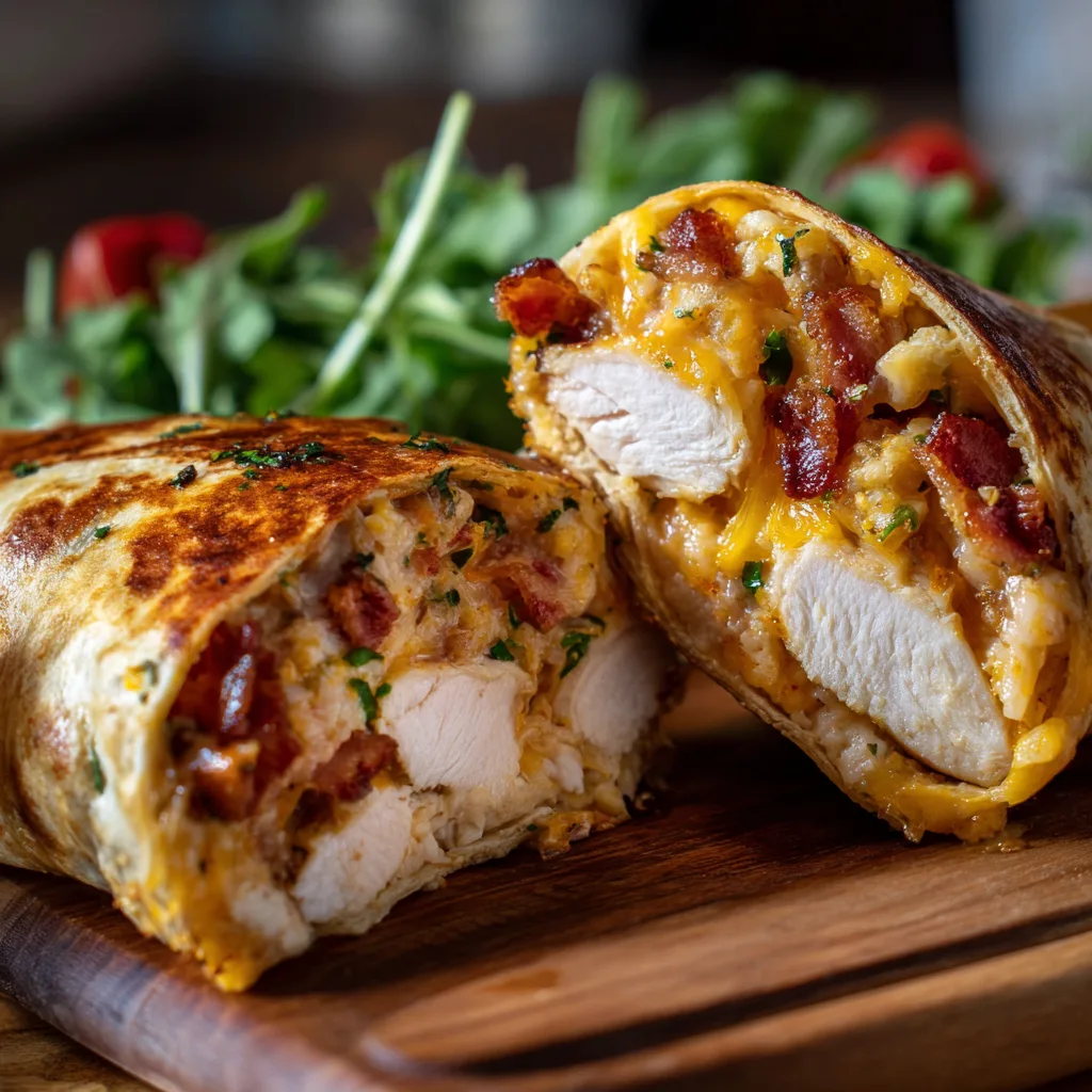 Cheesy Stuffed Chicken Breast Wrap 2