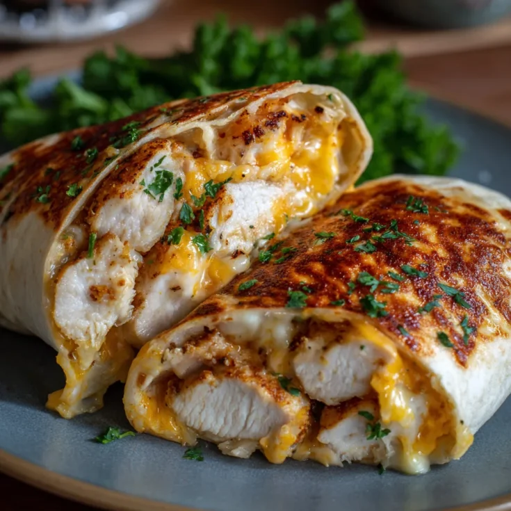 Cheesy Stuffed Chicken Breast Wrap 1