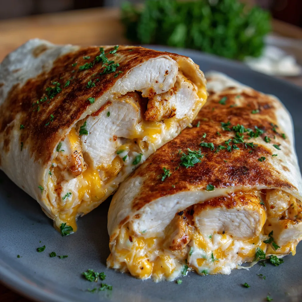 Cheesy Stuffed Chicken Breast Wrap 4