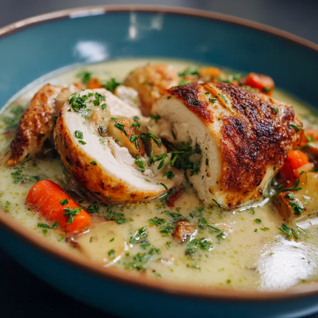 Comfort Food Elevated Family-Friendly Stuffed Chicken Fillet Soup 2