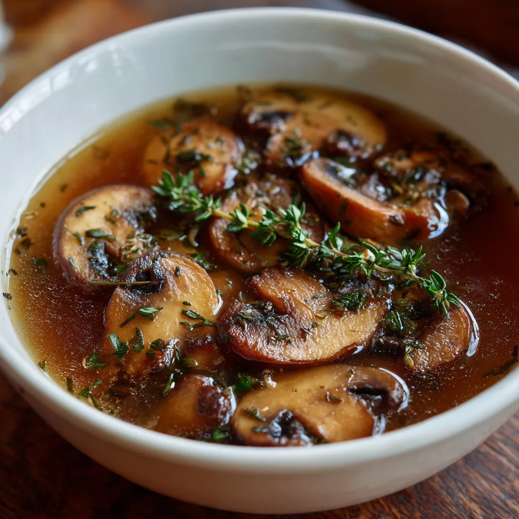 Crockpot Mushroom Broth 4