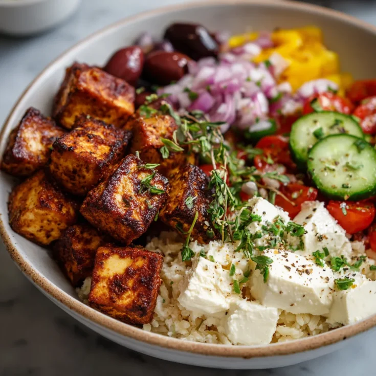 Easy Mediterranean Tofu Bowl 1