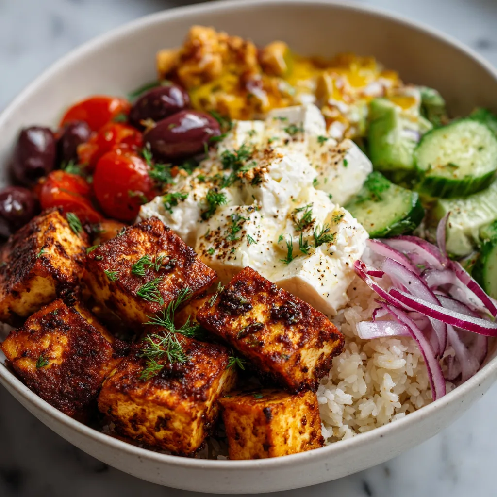 Easy Mediterranean Tofu Bowl 3