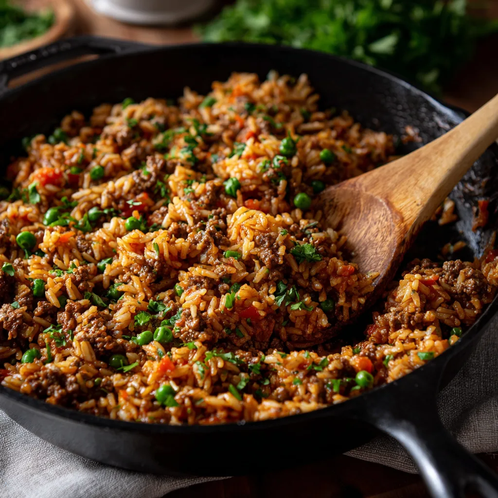 Easy Skillet Ground Beef Rice Recipe 3