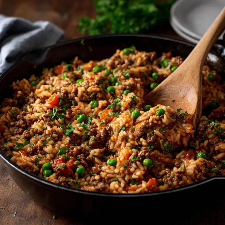 Easy Skillet Ground Beef Rice Recipe 1