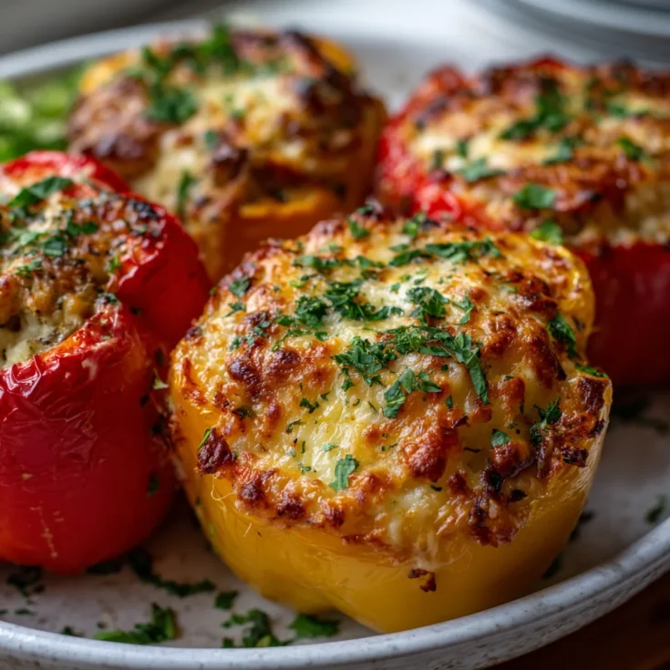 For Dinner Low Carb Cauliflower Stuffed Peppers 1