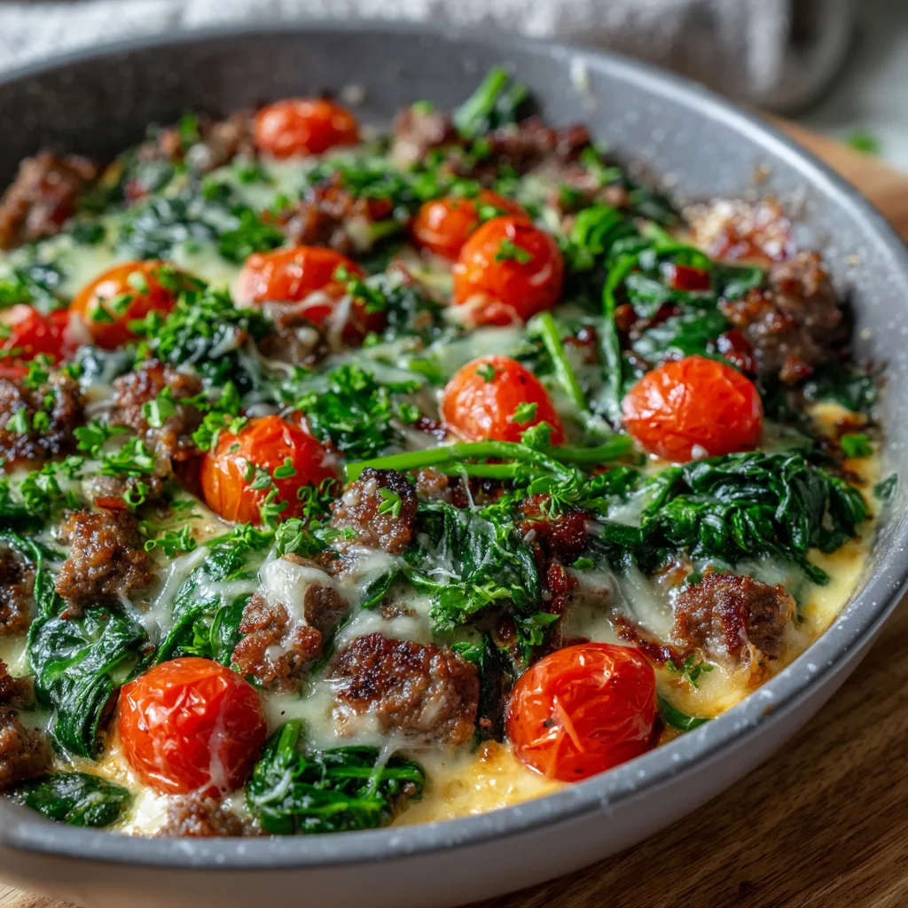 For Dinner Low Carb Spinach Skillet 2