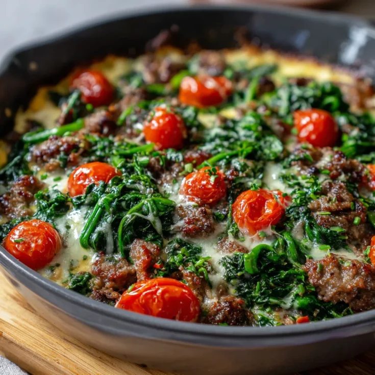 For Dinner Low Carb Spinach Skillet 1