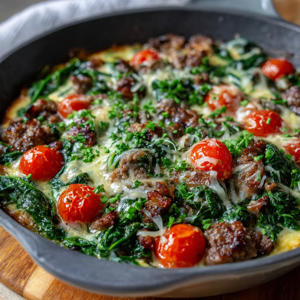 For Dinner Low Carb Spinach Skillet 3
