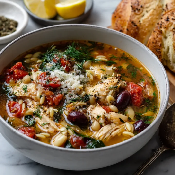 For Two Mediterranean Chicken Soup Recipe – Healthy & Flavorful Dinner