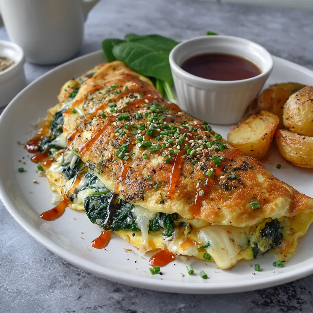 Family-Friendly Low Carb Spinach Omelette 3