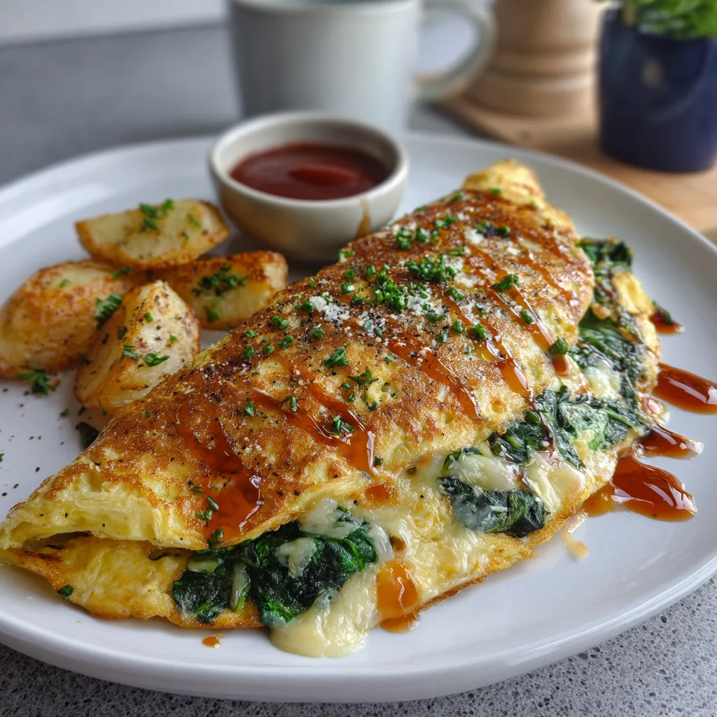 Family-Friendly Low Carb Spinach Omelette 2