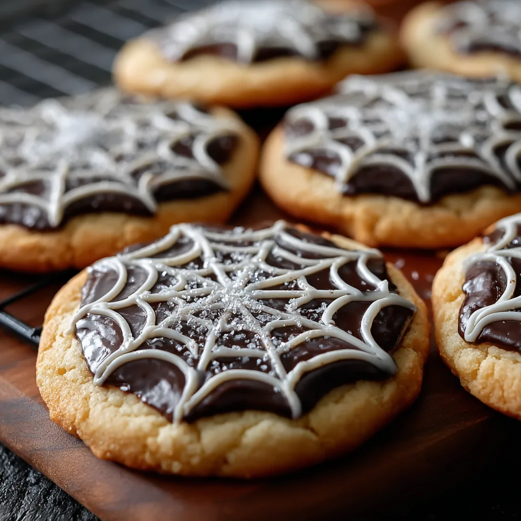 Halloween Spiderweb Cookies Recipe 3