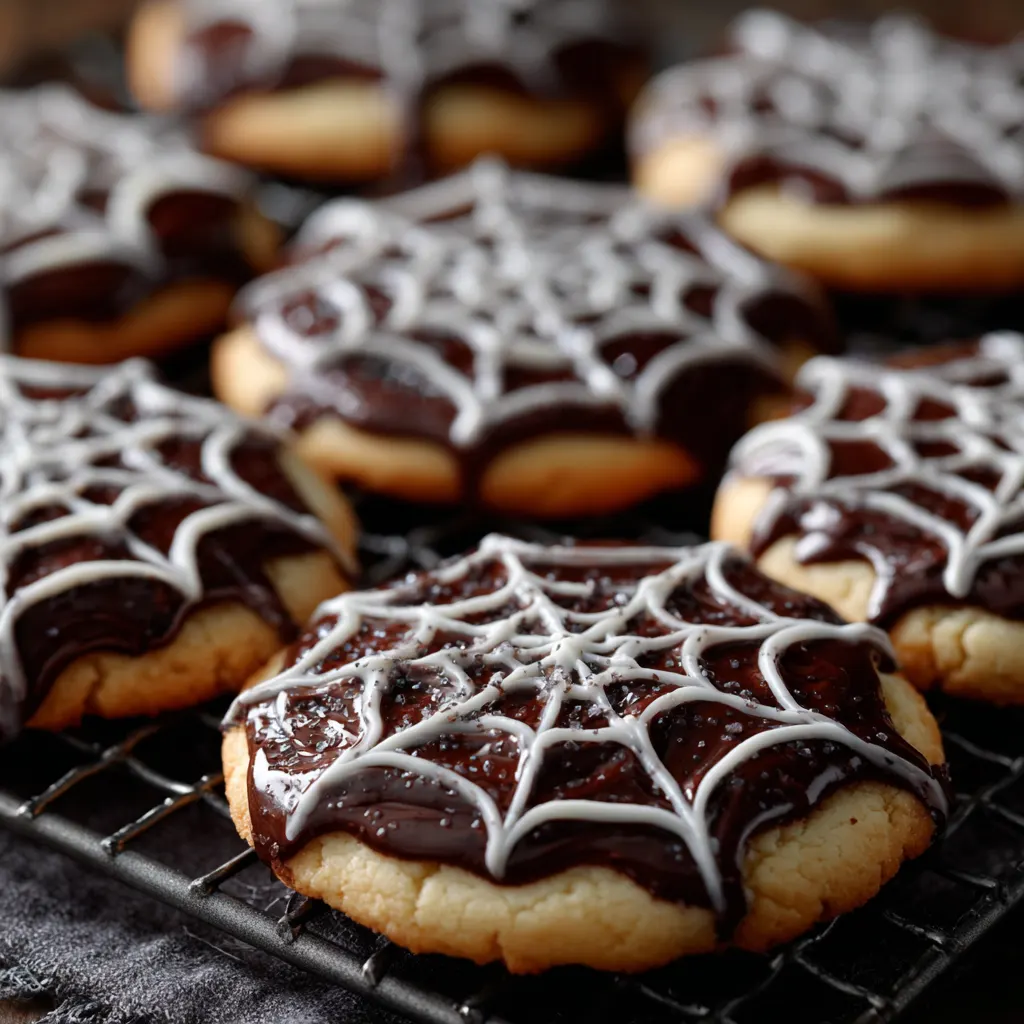 Halloween Spiderweb Cookies Recipe 4