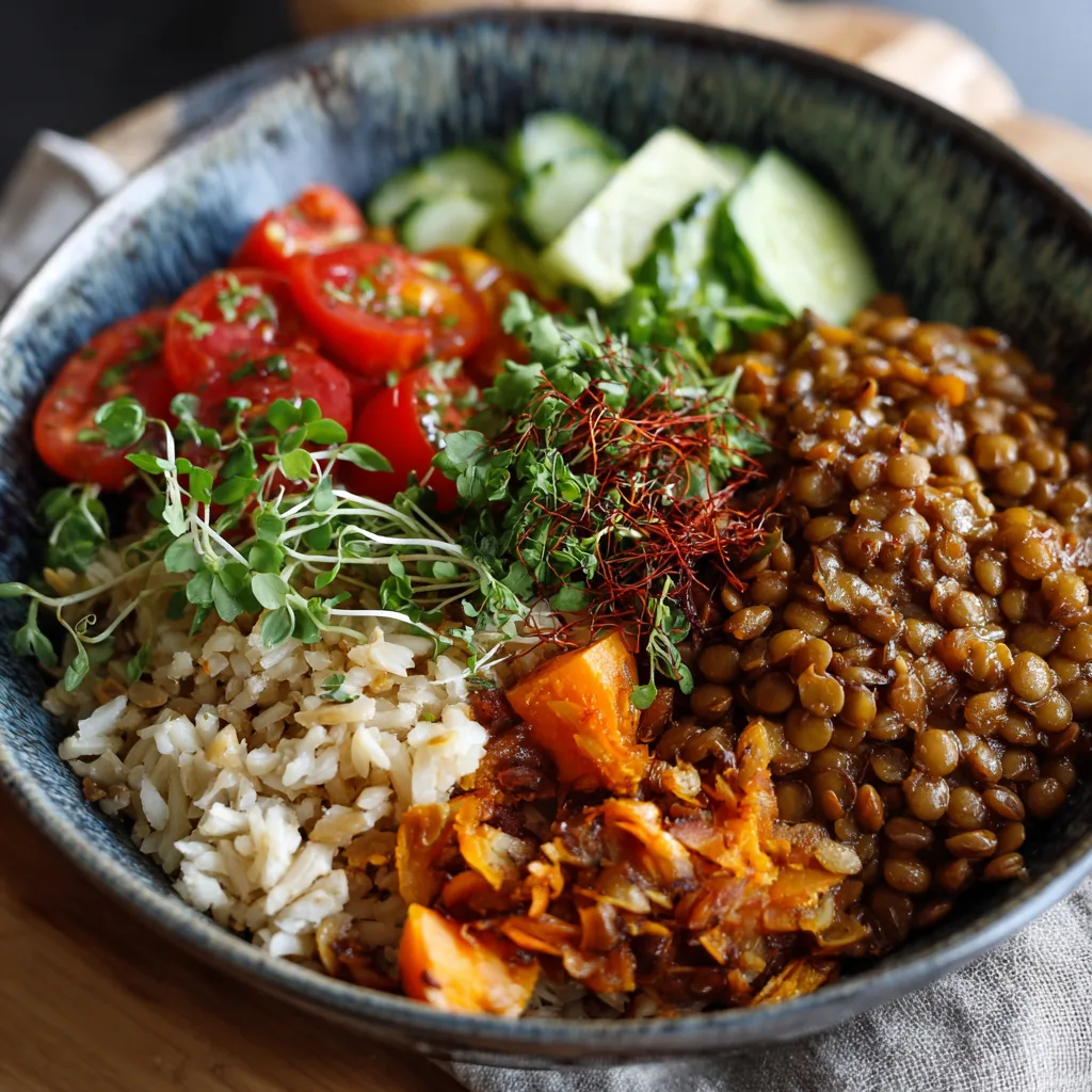Healthy Crockpot Lentils Rice Bowl Recipe 2