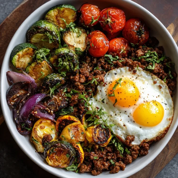 Healthy Sheet Pan Ground Beef Bowl 1