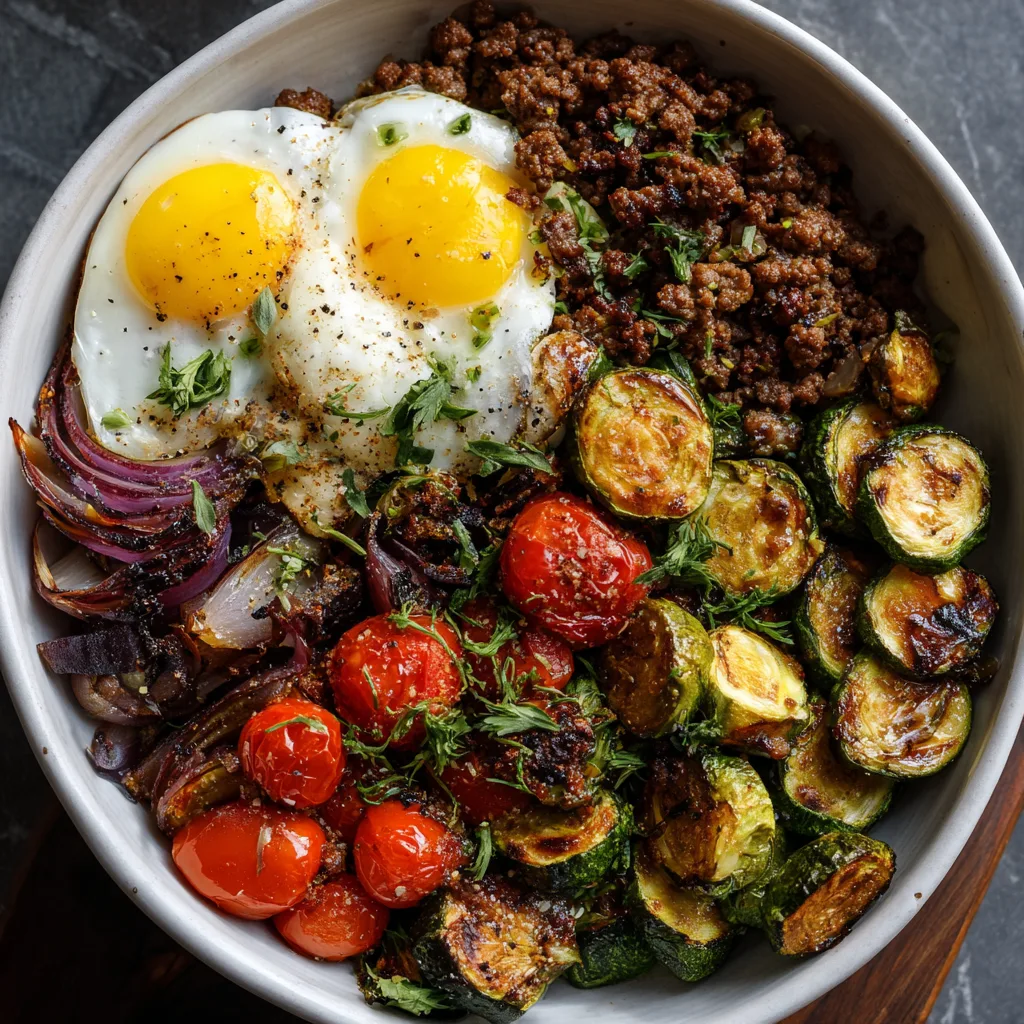 Healthy Sheet Pan Ground Beef Bowl 3