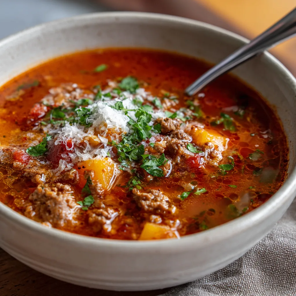 Kid-Friendly Spicy Ground Beef Soup 4