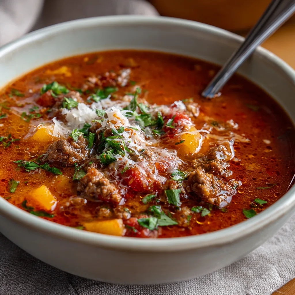 Kid-Friendly Spicy Ground Beef Soup 3
