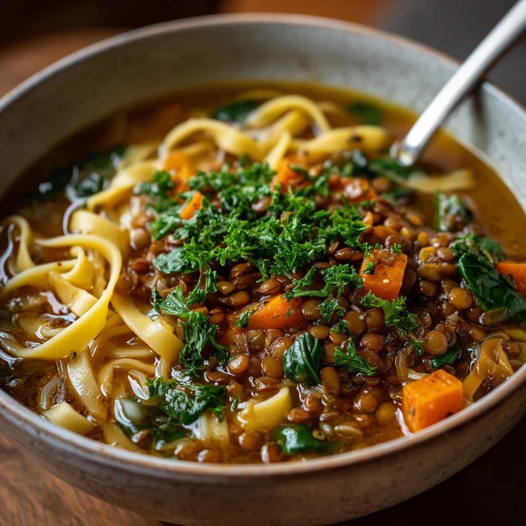 Lentil Noodle Soup 2