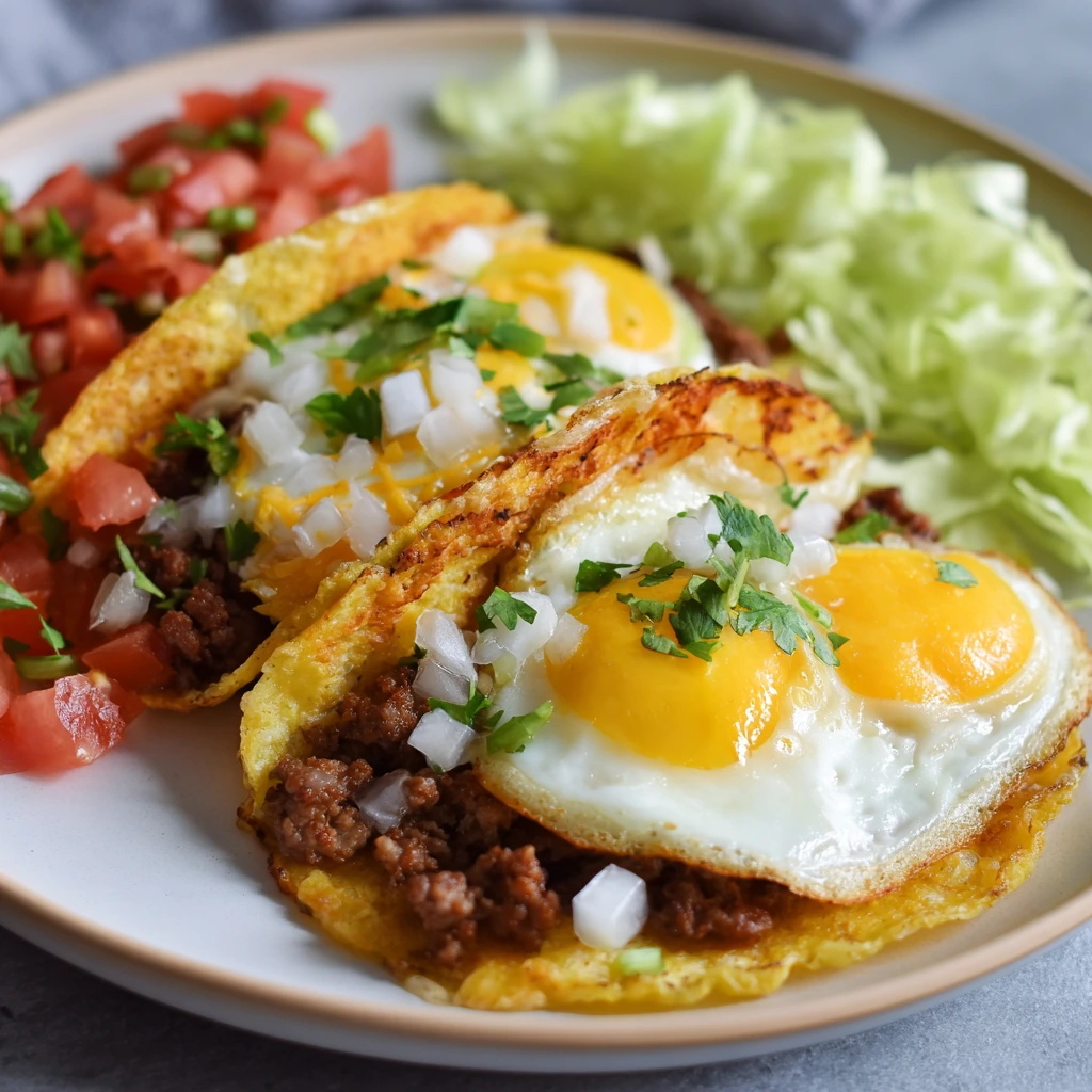 For a vegetarian option, replace the bacon/sausage with spinach and mushrooms. The cooking time may vary depending on your air fryer model. Keep an eye on the cheese and eggs to prevent them from burning. 4