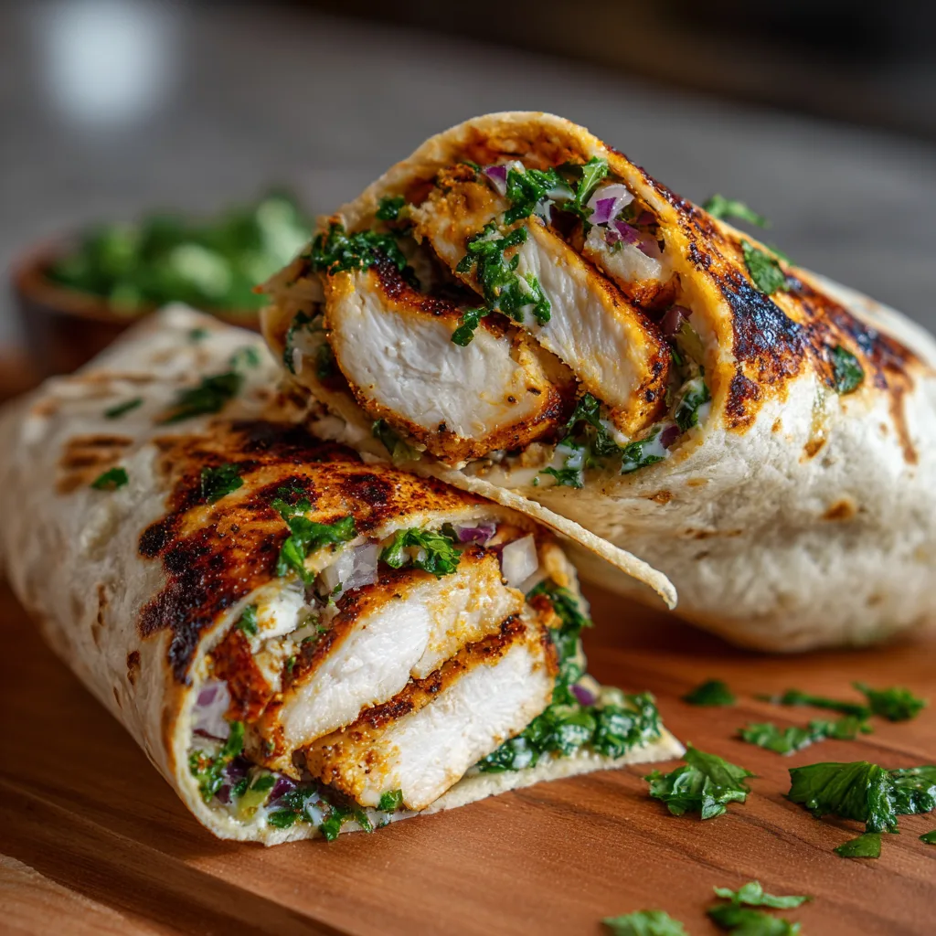 No Oil Pan-Seared Chicken Breast Wrap – Healthy & Easy Meal 2