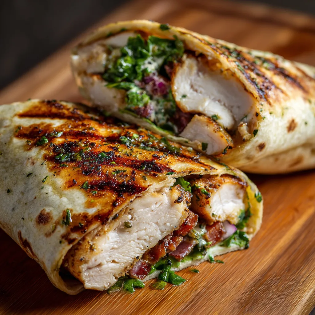 No Oil Pan-Seared Chicken Breast Wrap – Healthy & Delicious 1