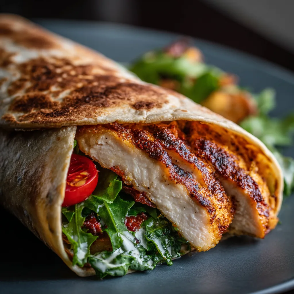 No Oil Pan-Seared Chicken Breast Wrap – Healthy & Easy Meal 3