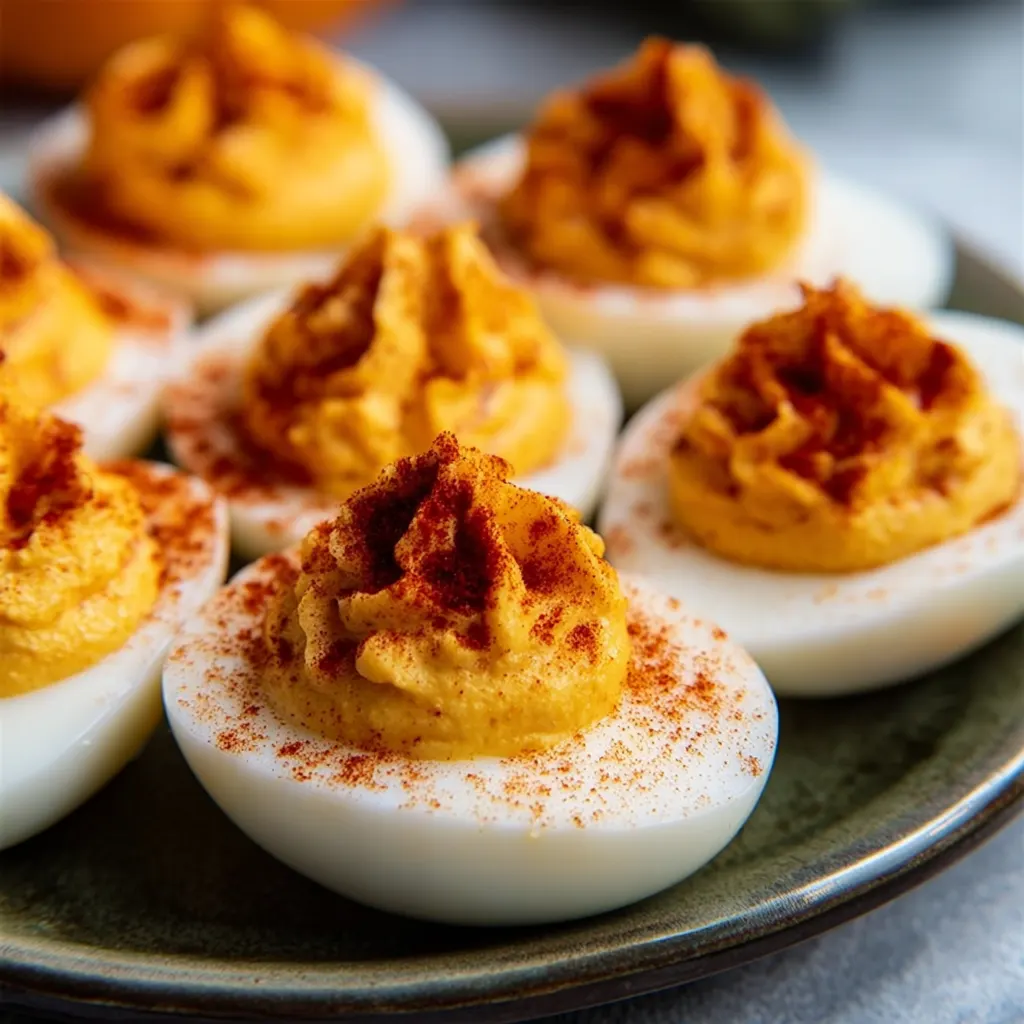 Pumpkin Deviled Eggs 2