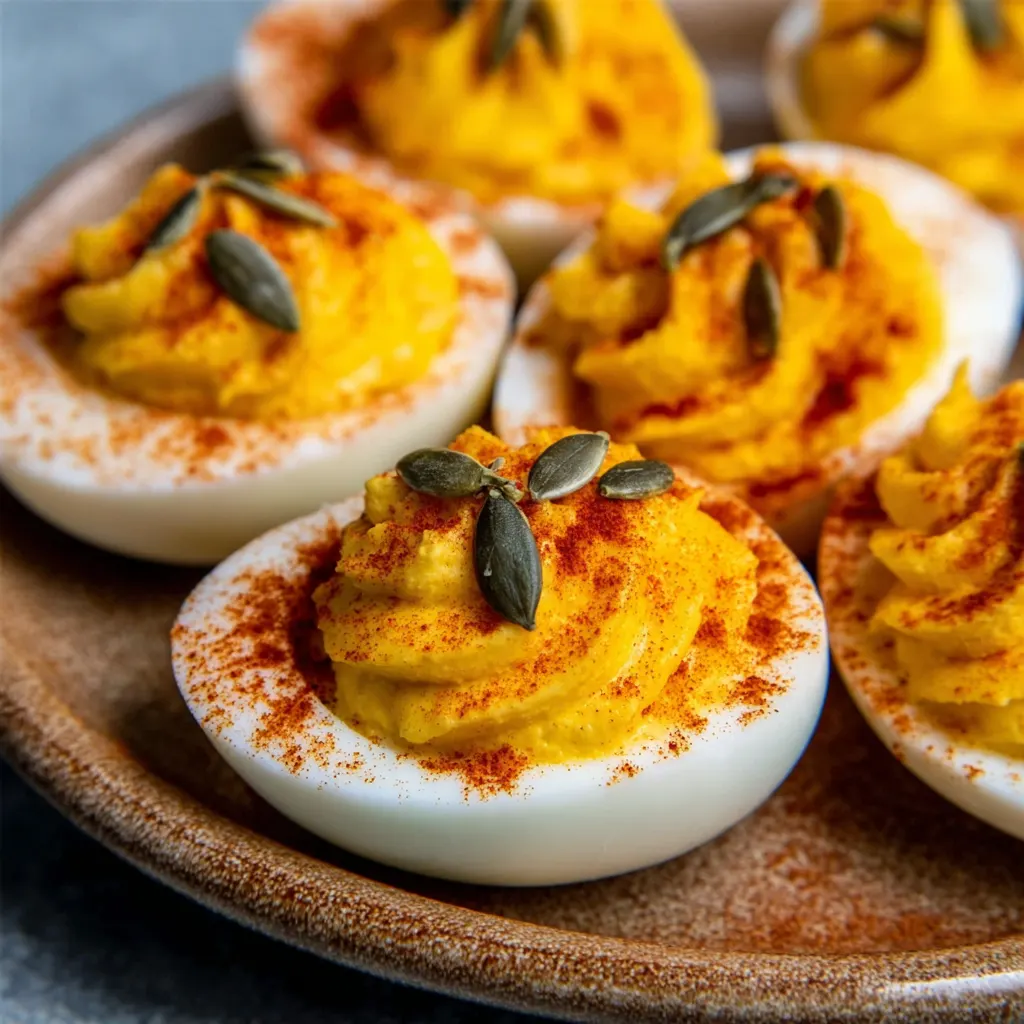 Pumpkin Deviled Eggs 4