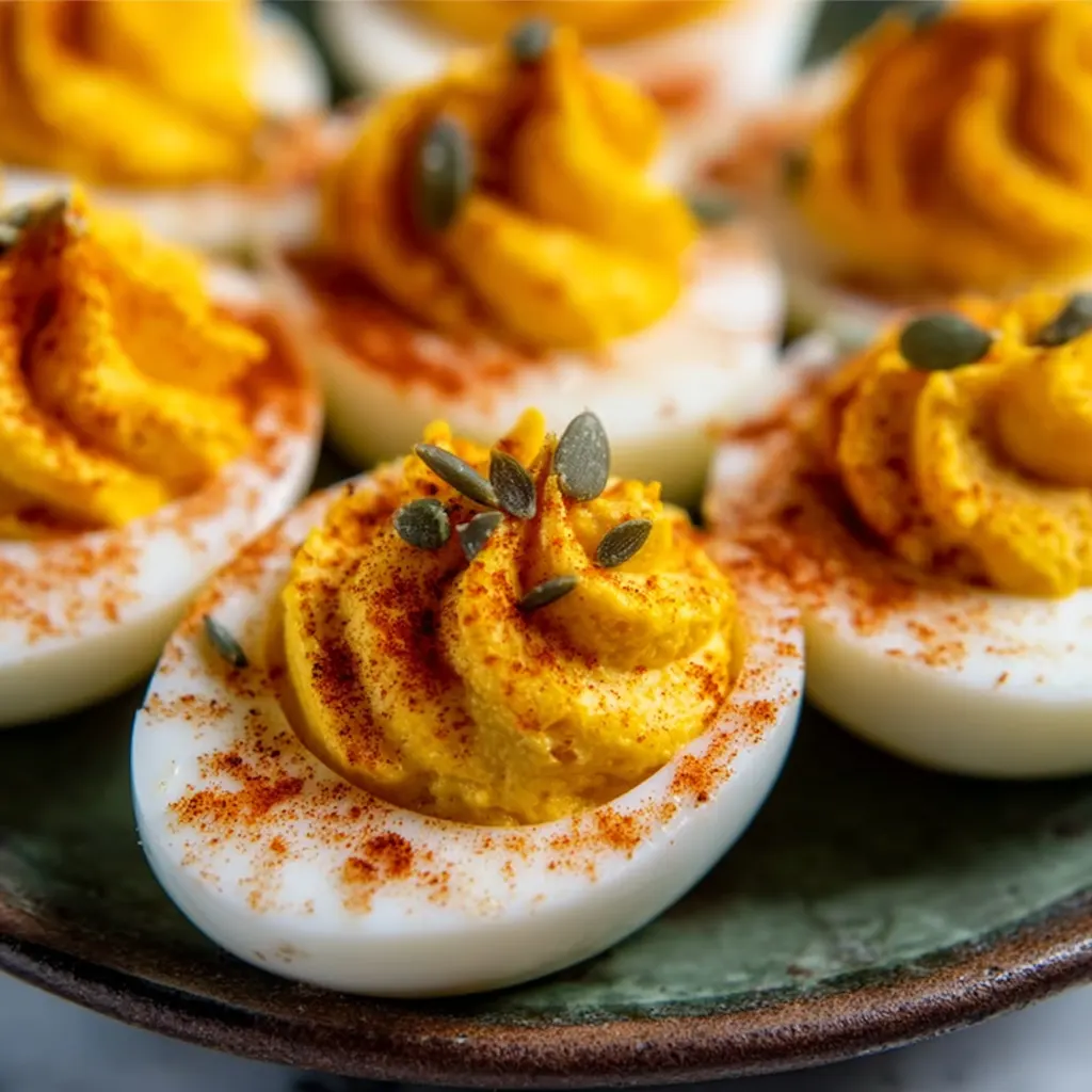 Pumpkin Deviled Eggs 3