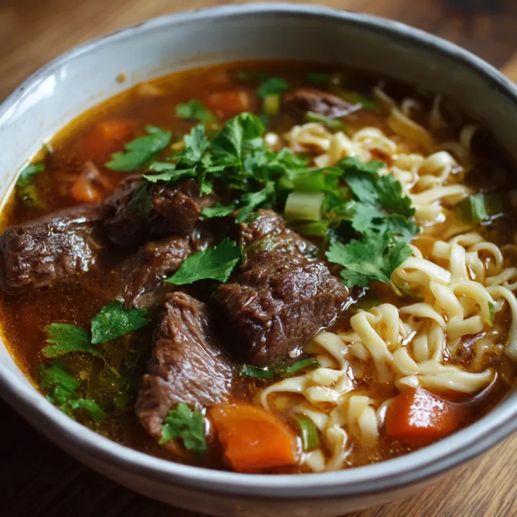 Slow Cooker Beef Noodle Soup Recipe 1