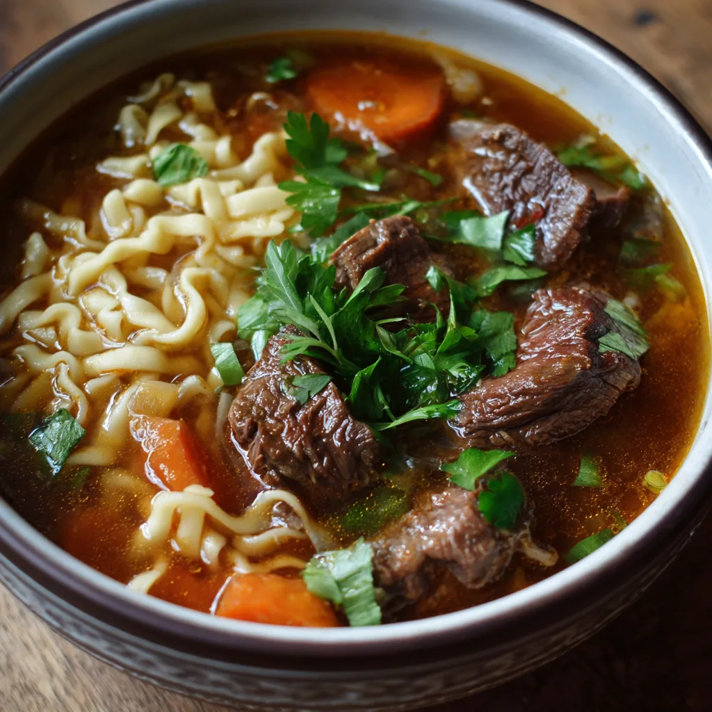 Slow Cooker Beef Noodle Soup Recipe 3