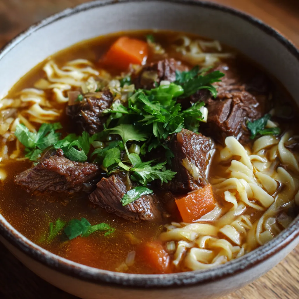 Slow Cooker Beef Noodle Soup Recipe 4