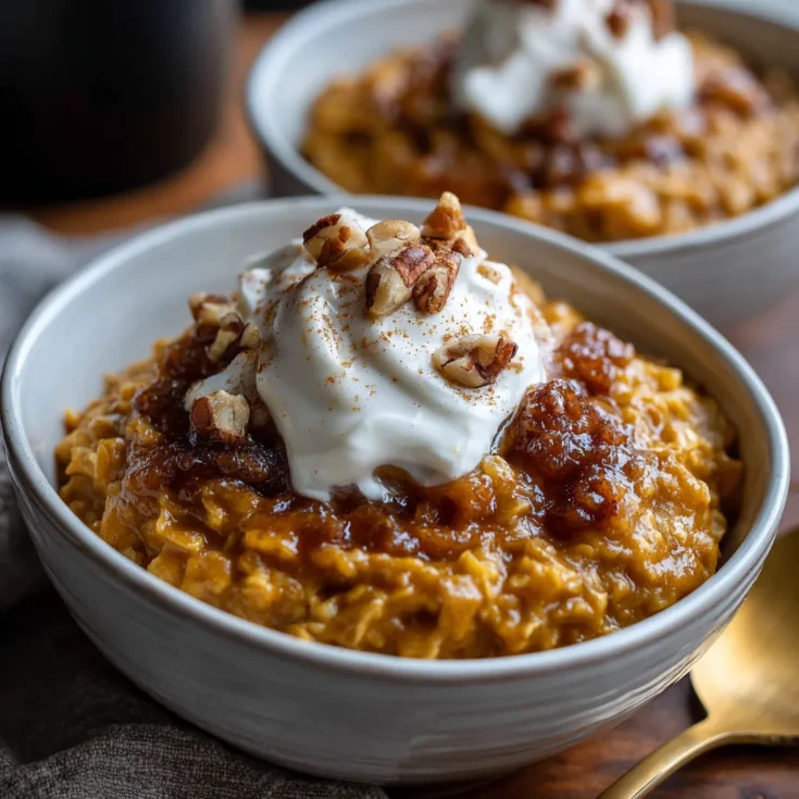 Slow Cooker Easy Pumpkin Oatmeal 1