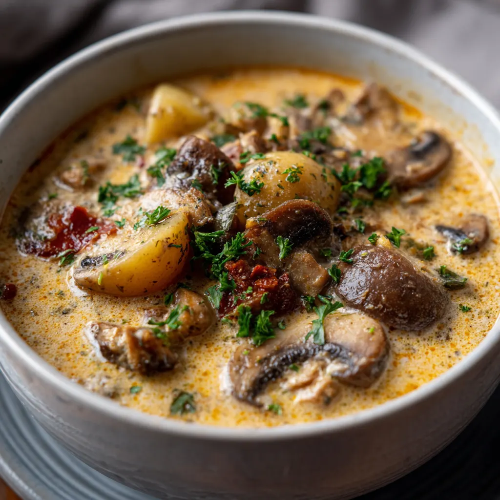 Slow Cooker Mushroom Chowder 3