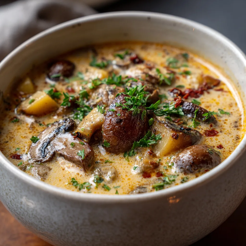 Slow Cooker Mushroom Chowder 4