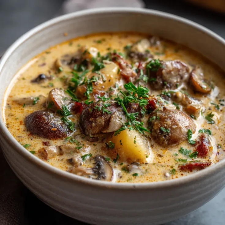 Slow Cooker Mushroom Chowder 1